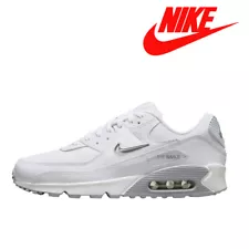 NIKE AIR MAX 90 White/Gray JEWEL SWOOSH FN8005-100 NEW ON SALE 100%