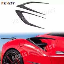 Side Splitter For Ferrari 488 GTB Coupe Spider 2016-2019 Carbon Fiber Rear Lip (For: 2016 Ferrari 488 GTB)