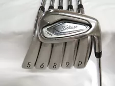 Used Titleist T300 Iron Set 5-PW, 48 AMT Tour White Stiff Flex Steel Shafts -7I