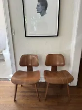 2 eames herman miller DCW Chairs from The 1950’s