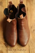 R.M. Williams Brown Leather Chelsea Boots Shoes Men's UK 9 G US 10 EU 43