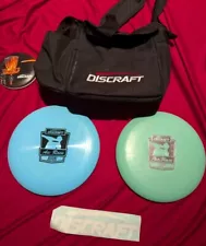 Discraft Ace Race Set 2011 Zeppelin Bag Mini Sticker 2 Discs Disc Golf Frisbee