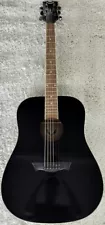 Dean AX D MAH CBK Dreadnought Size Mahogany Acoustic Guitar in Classic Black