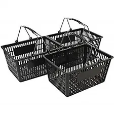 NEW Shopping Basket Set set of 3 black