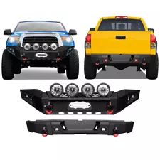 Vijay Fit 2007-2013 Toyota Tundra Steel Front/Rear Bumper W/Winch Plate&Lights