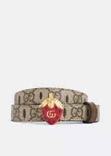 GUCCIStrawberry Buckle Thin Belt