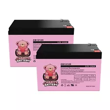 (2) 12V 12AH Replacement Battery for Pride Mobility GoGo Scooter By Charity Batt