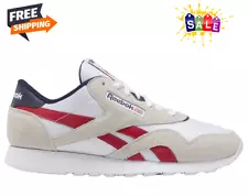 [HOT SALE] Reebok Men's Classic Nylon Shoes (Medium/D) - White/Red/Navy