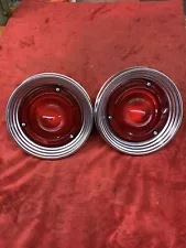 Nice OEM Vtg pair 1963 Ford Falcon Sprint Tail lights Assembly Bezel Lens Bucket