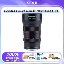 Sirui 24mm f/2.8 1.33x Anamorphic Lens E Mount Canon EF-M Sony Fuji X Z MFT