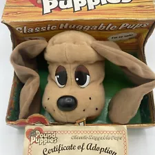 008 Pound Puppies Classic Huggable Pups With Adoption Certificate!