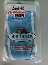 One Pack Three Pair Mens Vintage 80s Fruit Of The Loom Fashion Briefs Underwear