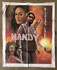 Ghana Movie Poster African Hand Painted Cinema MANDY 36x44 Nicolas Cage