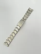 Vintage 17mm Zodiac Men's Wristwatch Band Steel 8250 Riveted Stretch for Seawolf