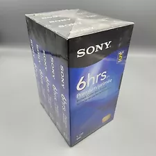 Sony 6 Hrs T-120 VHS 5 Pack VCR Tapes Blank Premium Grade / NEW / Sealed