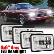 4PCS 4X6'' inch LED Headlights Hi/Lo DRL For Pontiac Trans Am 98-02 Projector US