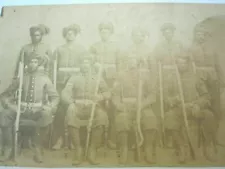 TROOPS INDIAN FANTASTIC MUTINY RARE INDIA SOLDIERS MUSKETS CDV VINTAGE