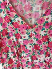 Pretty floral dress. Pinks and Greens. Worn once size 18. 37 inches long