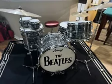 Ludwig Black Oyster Pearl Drum Set, Ringo Starr-clone, rewrapped!