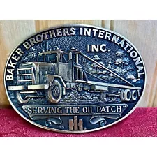 Vtg International Harvest Baker Brothers Intl. Inc. "Serving The Oil Patch" Bras