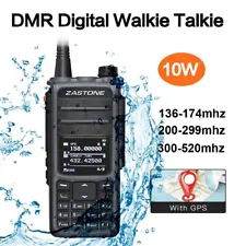 ZASTONE UV008 10W DMR Digital Radio With GPS IP67 Tri Band Walkie Talkie