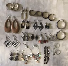 Job Lot X 18 Pairs Earrings For Pierced Ears.