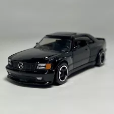 1989 Mercedes-Benz 560 SEC AMG Black 1:64 Scale Diecast Diorama Model Car #150