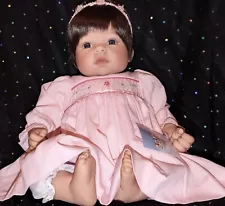 Lee Middleton Doll Company, 20" Newborn Nursery, Girl Baby Doll, Brown Hair