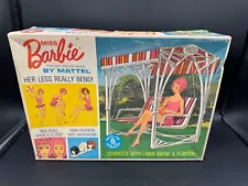 Vintage Miss Barbie #1060 Original (BOX ONLY) Lawn Swing Planter box Teen-Age