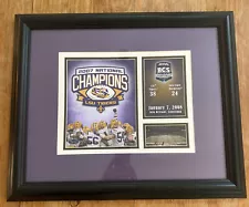 LSU tigers 2007 Football Championship framed limited ed 3 pictures 23” x 19.5”