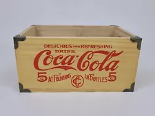 Coca Cola Wood Wooden Crate Box Small Storage Decorative 9.5" x 6.5" x 4.5" Soda