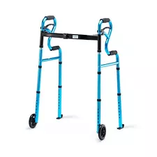 3 in 1 Folding Walker with 5&#8221; Front Wheels by Health Line Massage Products