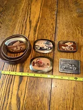 5 vintage BELT BUCKLES Sprint Car Dirt Track Racing Pennsylvania