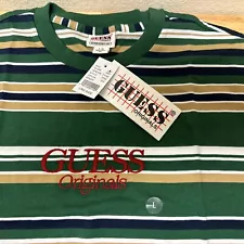 Men's Vintage Guess Originals T-Shirt Striped ASAP Rocky Sz Large NWT