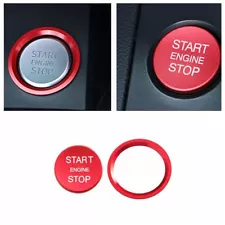 Sale Start Stop Engine Switch Red Push Button Cover Ring for Audi A3/4/5 2013-17 (For: Audi A3 Quattro)