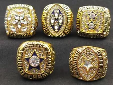 5 Ring1971 1977 1992 1993 1995 Dallas Cowboys ring set gift