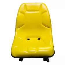 Ultra High Yellow Back Steel Pan Seat w Arm Rests for Skid Steers Backhoes