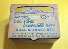 Vintage Automotive Speakers Duo-Sonic Dual Kit for Convertible mancave in box