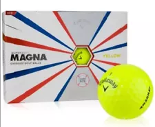 Callaway Supersoft Magna 2019 Golf Balls (Yellow, 12pk) 1dz Super Long NEW &