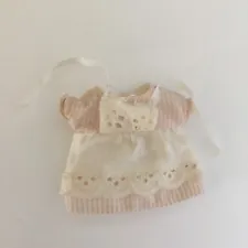 Sylvanian Families Calico Critters -Dress Pink Stripe Maid Waitress Outfit Apron