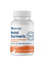 NativePath Total Turmeric with Curcumin and Black Seed Oil, 60 Softgels