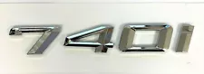 CHROME 740i REPLACEMENT FOR BMW 740 REAR TRUNK NAMEPLATE EMBLEM BADGE DECAL LID (For: 2016 740i)