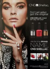 2014 CND Shellac 14+ Day Nail Color Polish MAGAZINE PRINT AD Advertisement Page