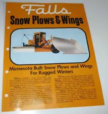 Falls Snow Plows and Wings for Motor Grader Sales Brochure V890 V90 V100 V120