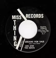 NORTHERN SOUL-GIN AND THE GENTS-DREAMS FOR SALE/TEENAGE NATIONAL ANTHEM BOY & GI