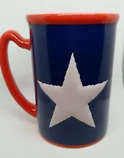 Texas Lone Star Flag Large 500ml Coffee Mug Red White Blue Texas Products 2pc