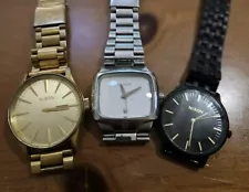 3 NIXON Watches - Black - Gold - Silver