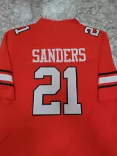 BARRY SANDERS Oklahoma State Stitched Orange Nike Jersey Size M