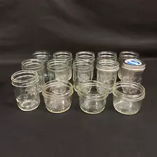 Lot of 14 Assorted Ball and Kerr Half Pint Canning Jars No Lids