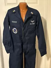 US Navy Coverall Size 44XL Utility Blue PO-2 Air Warfare SSN 713 USN